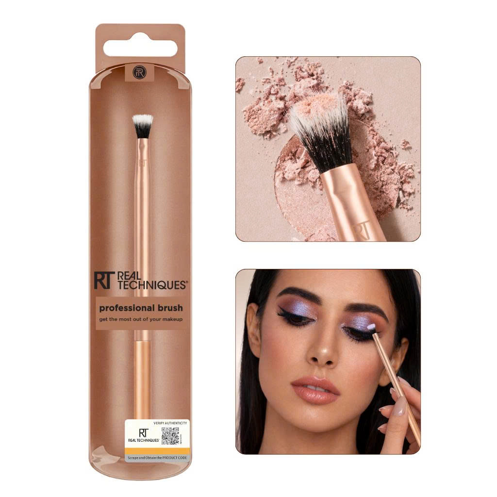 Cọ Tán Lót Mắt Dạng Kem - Đánh Nhũ Mắt - Blend Lông 2 Lớp RT Real Techniques Detailed Brush R129
